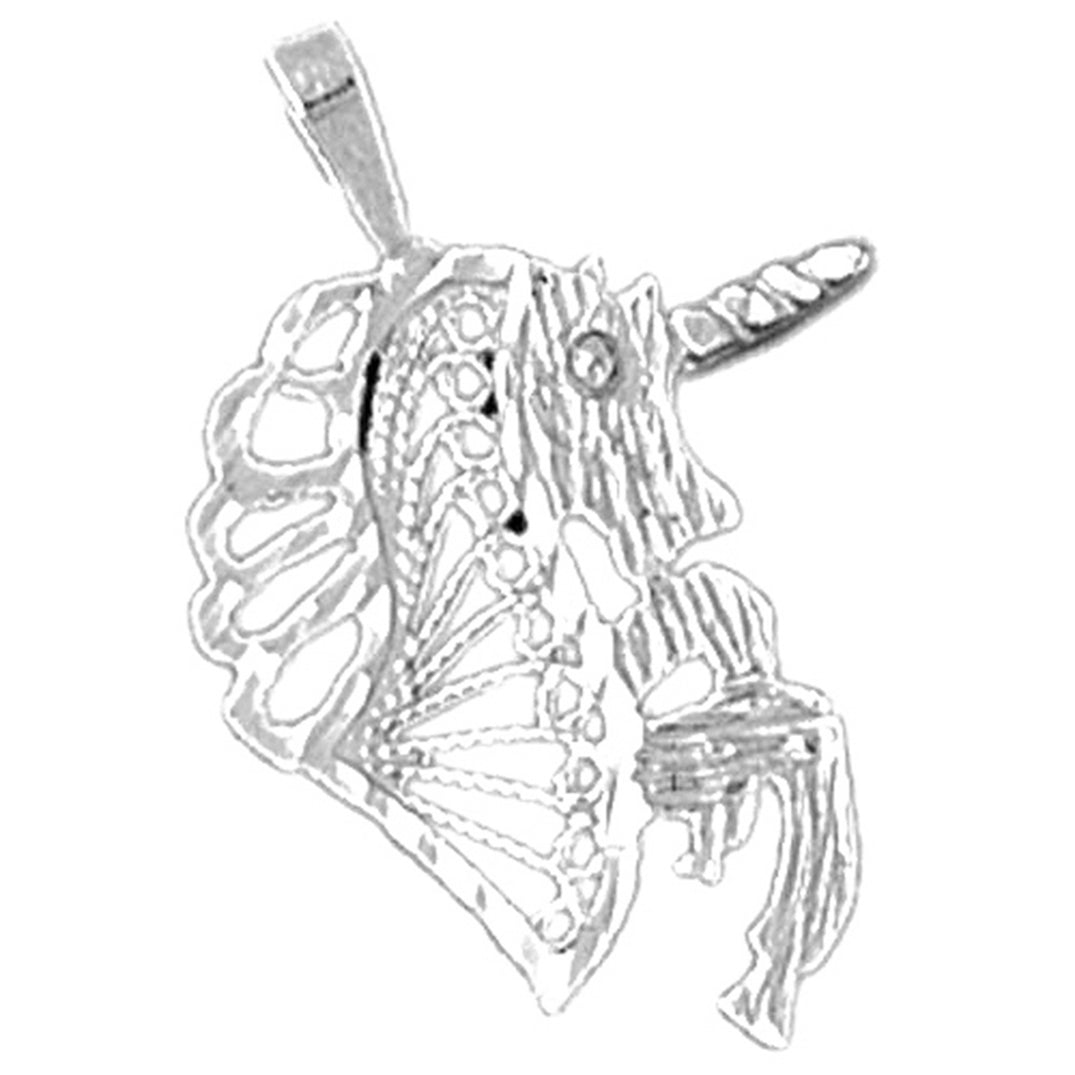 14K or 18K Gold Unicorns Pendant