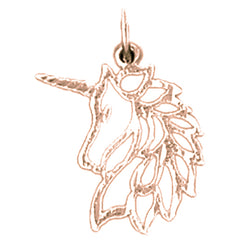 14K or 18K Gold Unicorns Pendant