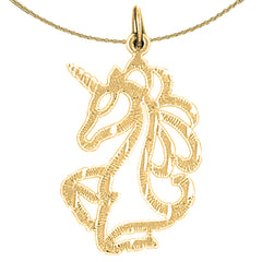 14K or 18K Gold Unicorns Pendant