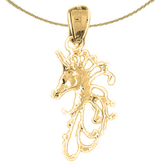 14K or 18K Gold Unicorns Pendant