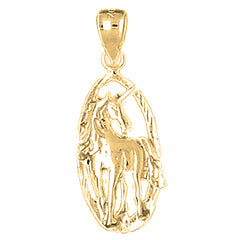 14K or 18K Gold Unicorns Pendant