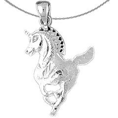 14K or 18K Gold Unicorns Pendant