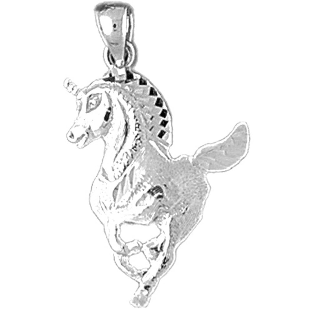 14K or 18K Gold Unicorns Pendant