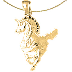 14K or 18K Gold Unicorns Pendant