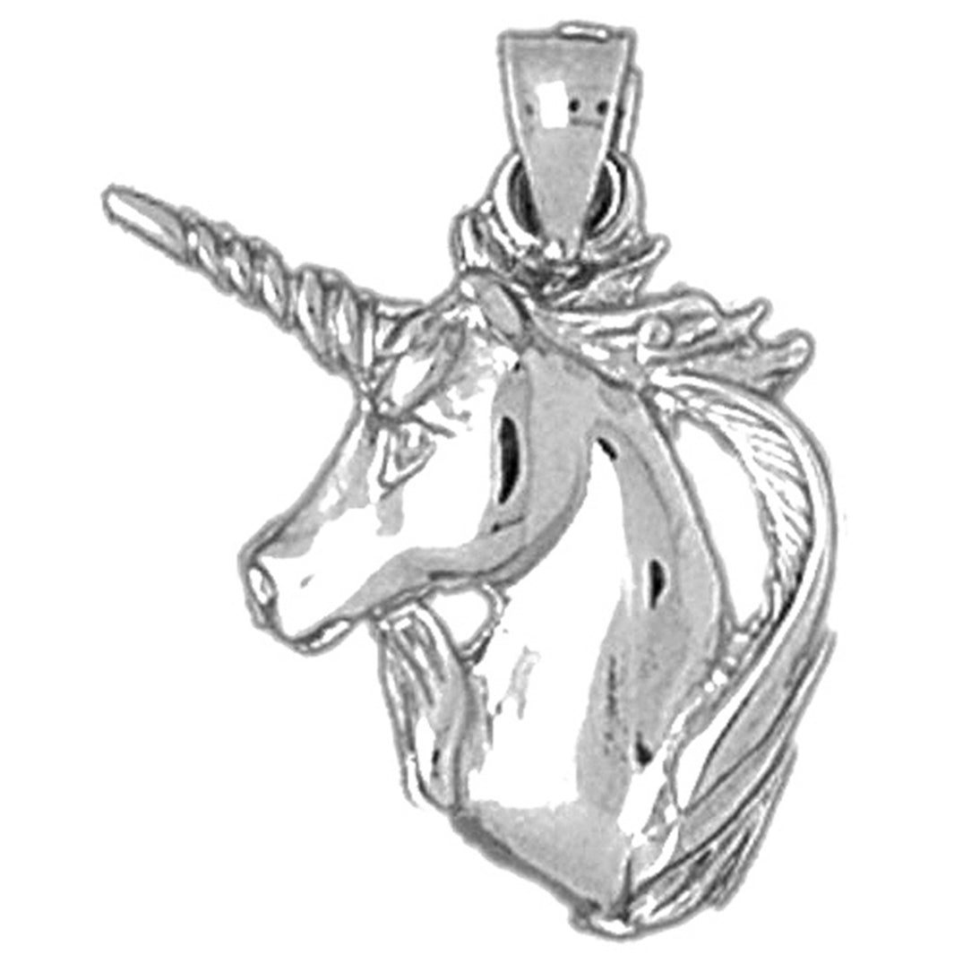 14K or 18K Gold Unicorns Pendant