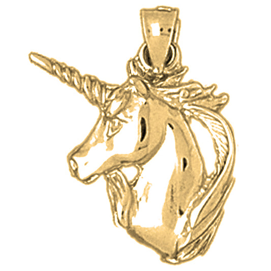 14K or 18K Gold Unicorns Pendant