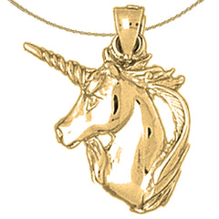 14K or 18K Gold Unicorns Pendant