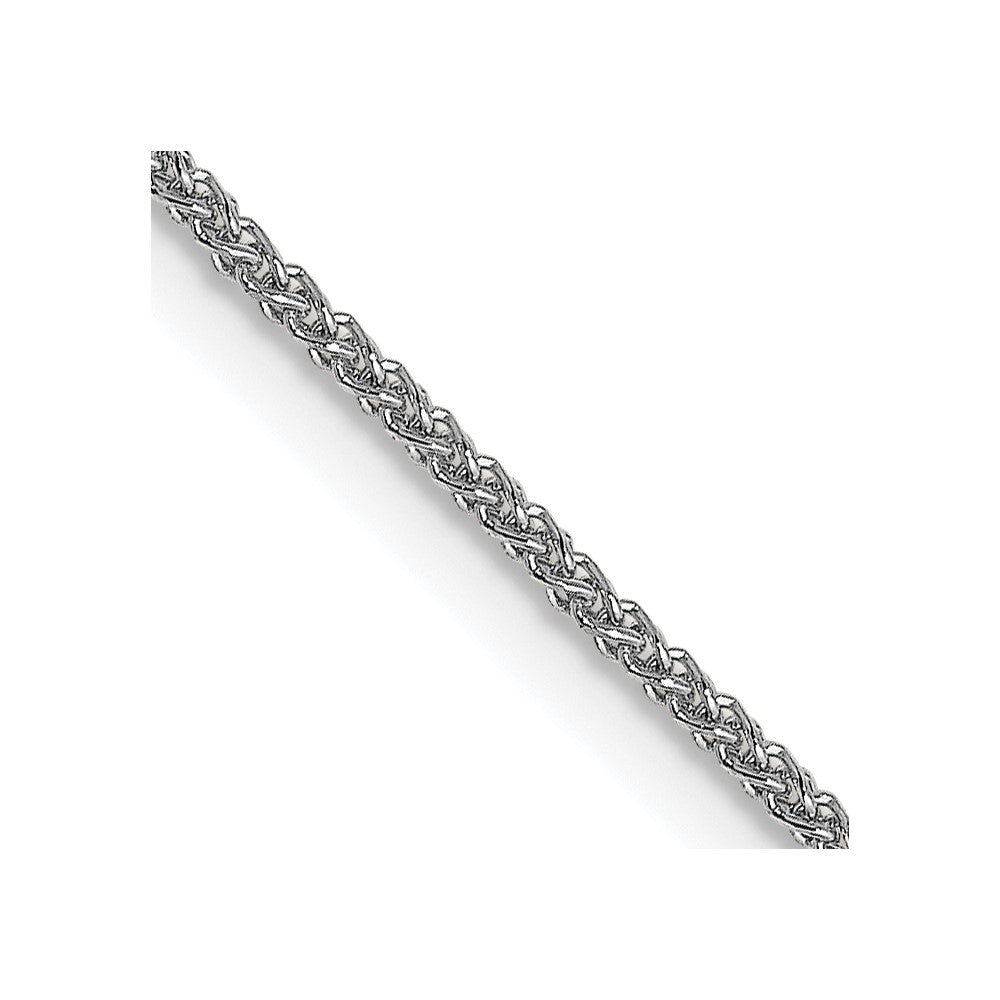 18K White Gold 1mm Diamond-cut Spiga Chain