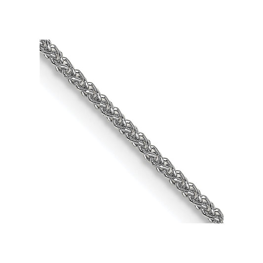 18K White Gold 1mm Diamond-cut Spiga Chain