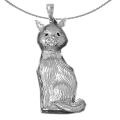 10K, 14K or 18K Gold Cat Pendant