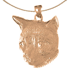 10K, 14K or 18K Gold Cat Pendant
