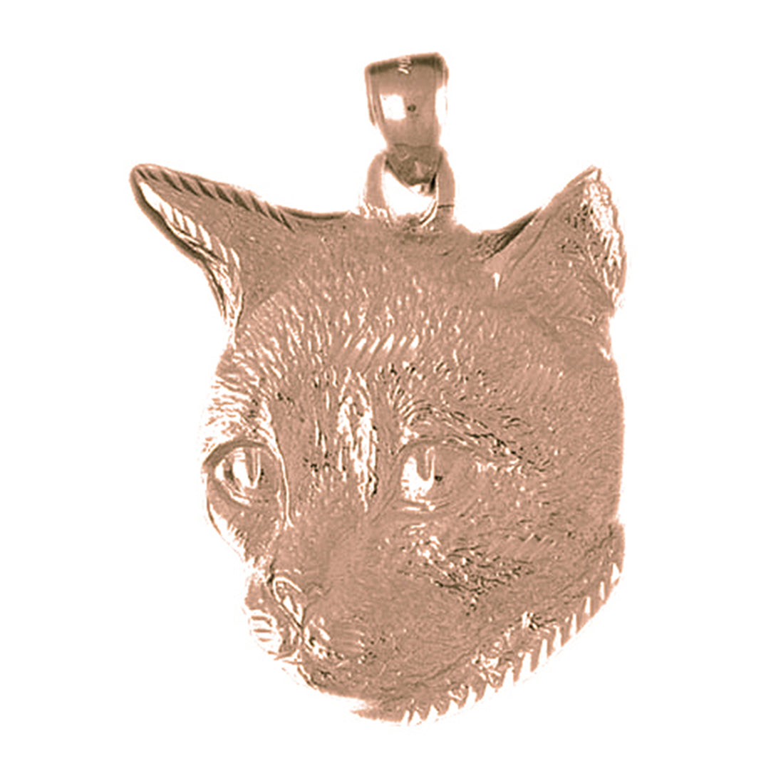 10K, 14K or 18K Gold Cat Pendant