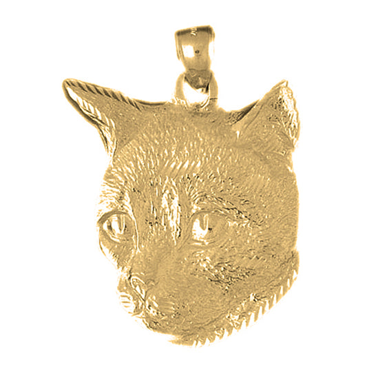 10K, 14K or 18K Gold Cat Pendant