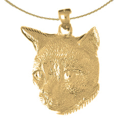 10K, 14K or 18K Gold Cat Pendant