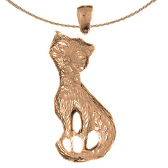 10K, 14K or 18K Gold Cat Pendant