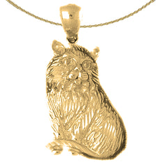 10K, 14K or 18K Gold Cat Pendant