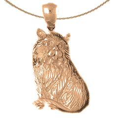 10K, 14K or 18K Gold Cat Pendant