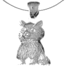 Colgante de gato de oro de 10K, 14K o 18K