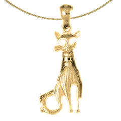10K, 14K or 18K Gold Cat Pendant