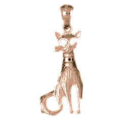 10K, 14K or 18K Gold Cat Pendant