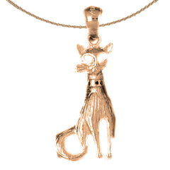 10K, 14K or 18K Gold Cat Pendant