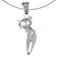 14K or 18K Gold Cat Pendant