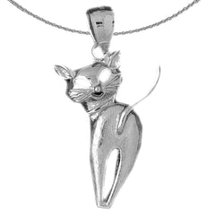 10K, 14K or 18K Gold Cat Pendant