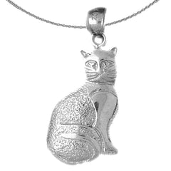 10K, 14K or 18K Gold Cat Pendant