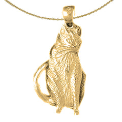 10K, 14K or 18K Gold Cat Pendant