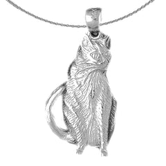 10K, 14K or 18K Gold Cat Pendant