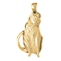 10K, 14K or 18K Gold Cat Pendant
