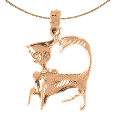 10K, 14K or 18K Gold Cat Pendant
