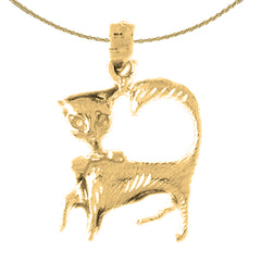 10K, 14K or 18K Gold Cat Pendant