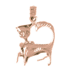 10K, 14K or 18K Gold Cat Pendant
