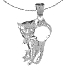 10K, 14K or 18K Gold Cat Pendant
