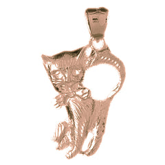 10K, 14K or 18K Gold Cat Pendant