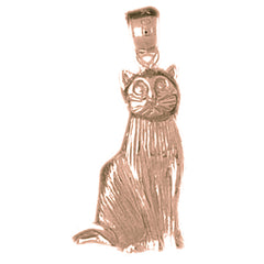 14K or 18K Gold Cat Pendant