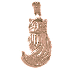 14K or 18K Gold Cat Pendant