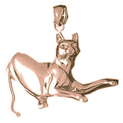 10K, 14K or 18K Gold Cat Pendant