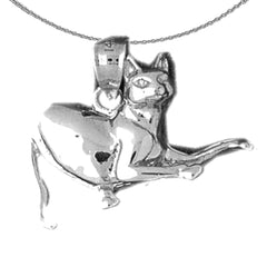 10K, 14K or 18K Gold Cat Pendant