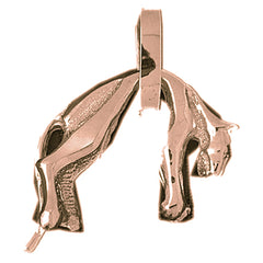 10K, 14K or 18K Gold 3D Cat Pendant