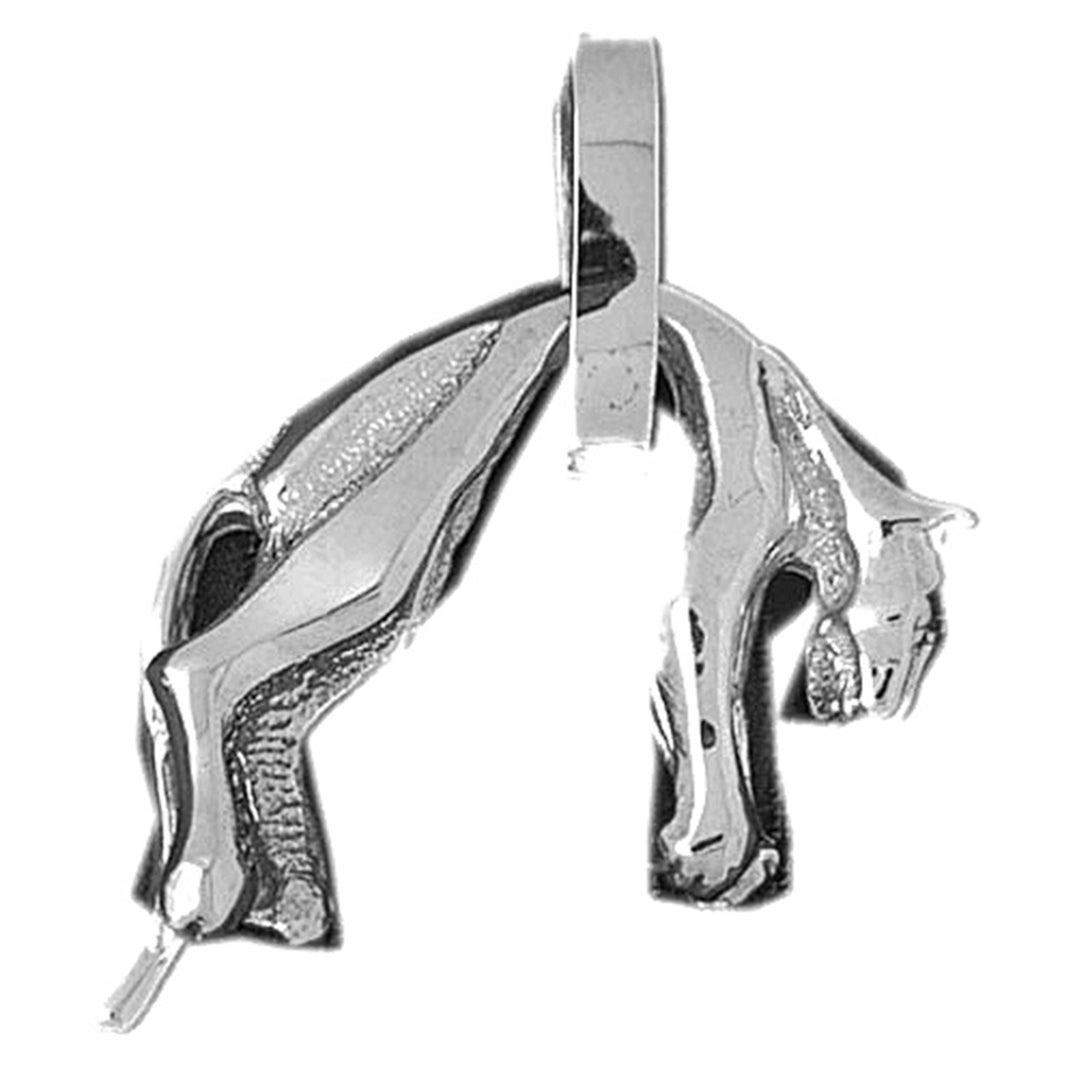 10K, 14K or 18K Gold 3D Cat Pendant