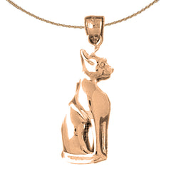 10K, 14K or 18K Gold Cat Pendant