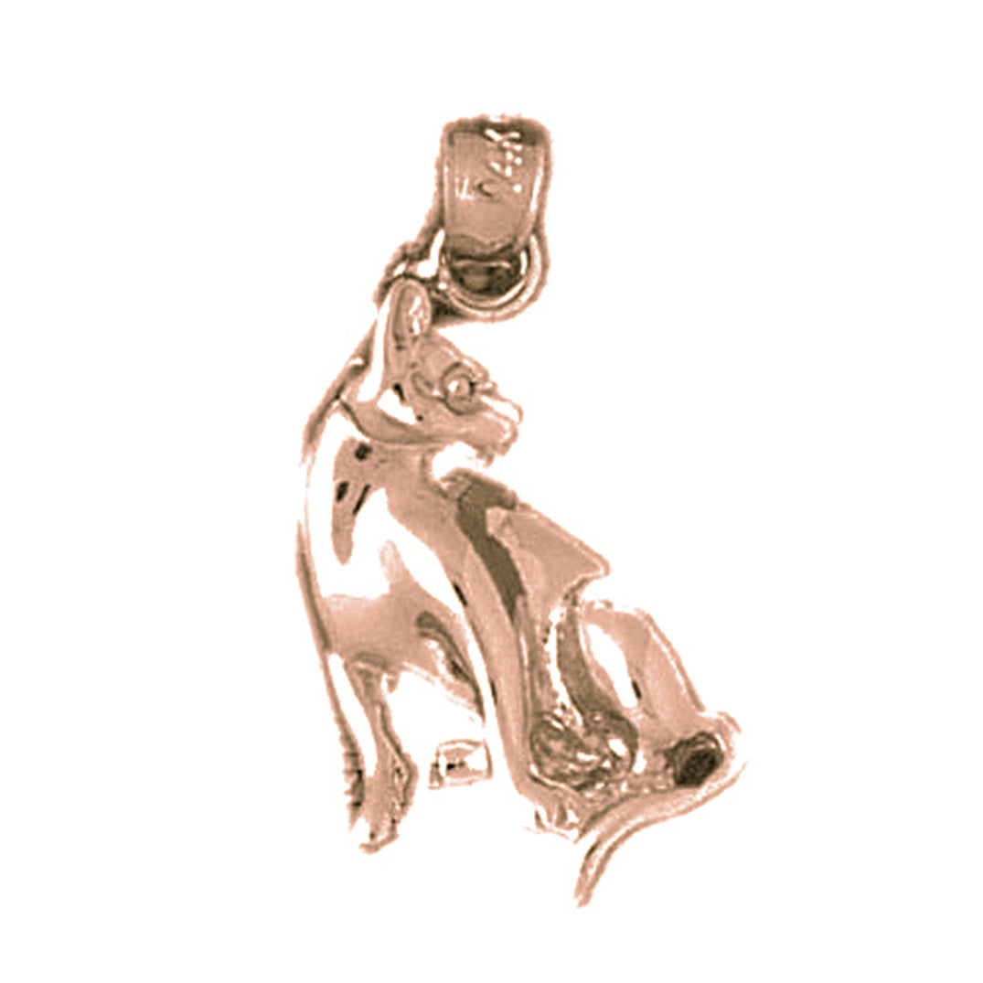 10K, 14K or 18K Gold Cat Pendant