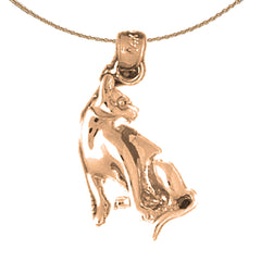 Katzenanhänger aus Gold 10K, 14K oder 18K