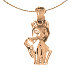 14K or 18K Gold Cat Pendant