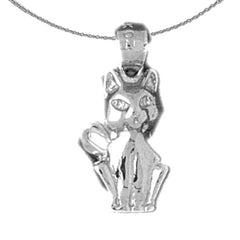 14K or 18K Gold Cat Pendant