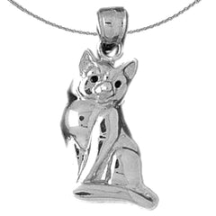 10K, 14K or 18K Gold Cat Pendant