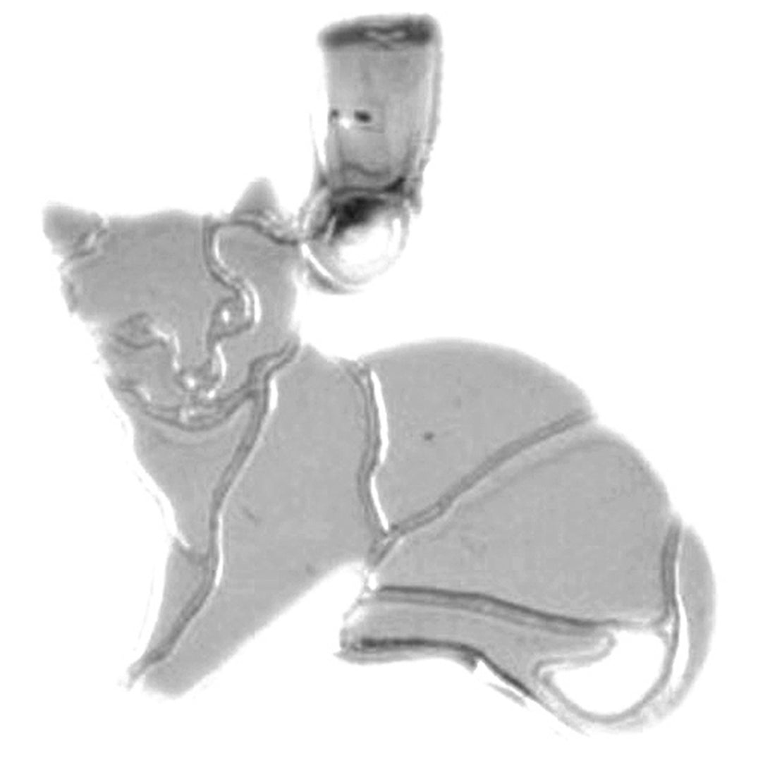 10K, 14K or 18K Gold Cat Pendant