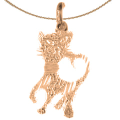 10K, 14K or 18K Gold Cat Pendant